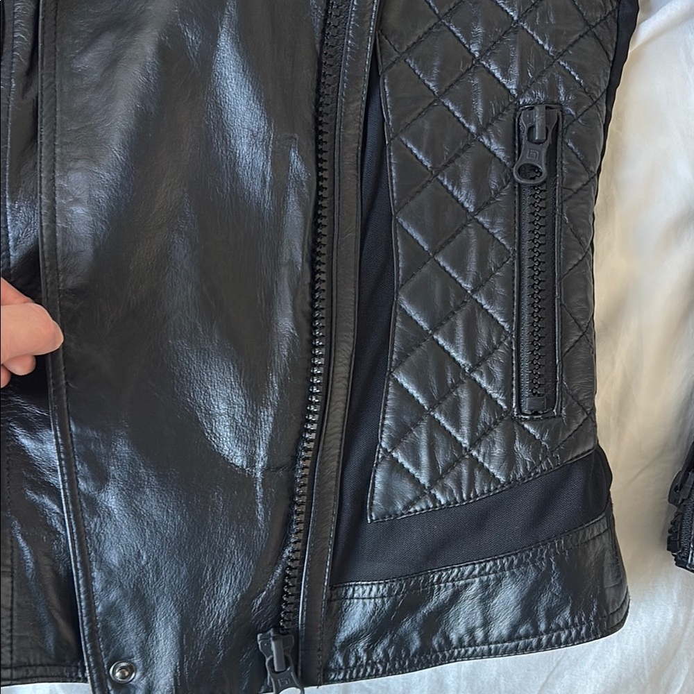 Blanc Noir x Carbon38 Voyage Hooded Moto Jacket - Picture 8 of 15